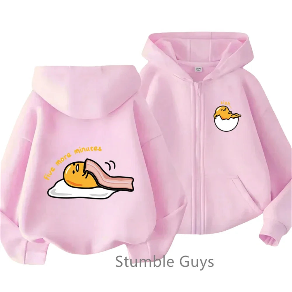 New Kero Kero Keroppi Zipper Hoodie Kids Clothes Boys Fashion Girls Sweater Casual Long Sleeve Anime Sonic Trucksuit