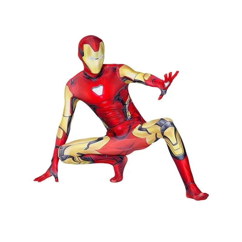 Børn Voksen Iron Man Cosplay Kostume Bodysuit Jumpsuit The Avengers Superhelt Spiderman Halloween Carnival Party Cosplay Kostume