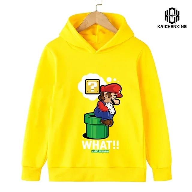 2024 New Game Super Mario Bros. Top Fashion Children's Sweatshirt Casual Cute Children's Hoodie Boy Girl Top Spring and Autumn