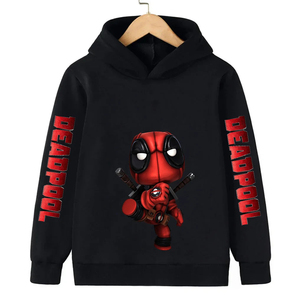 Marvel Deadpool Children Hoodies Girl Boy Kid Pullover Autumn Winter Baby Clothing Cartoons Casual Fashion Kid Tops Sweatshirts