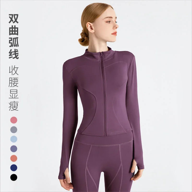 Yoga Crop Top Coat Women's Spring Summer