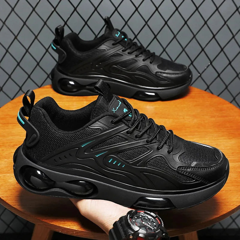 Men Running Shoes Trekking Sneakers Lace Up Soft Sole