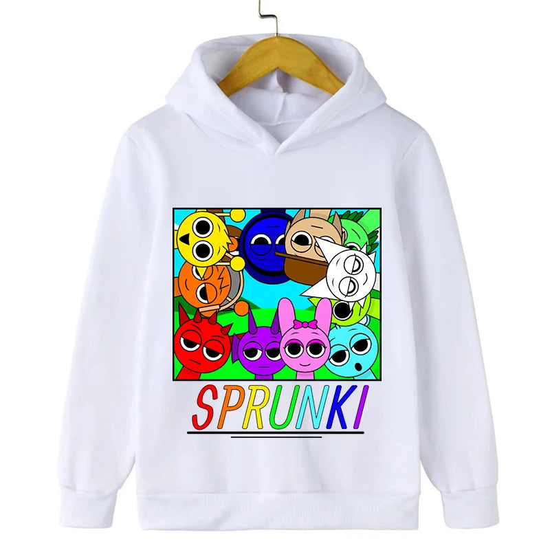 Sprunki Beats Print Children's Clothing Creative Hot Game Sweatshirt Cartoon Incredibox Long Sleeve Pullover Boys Girls Hoodies