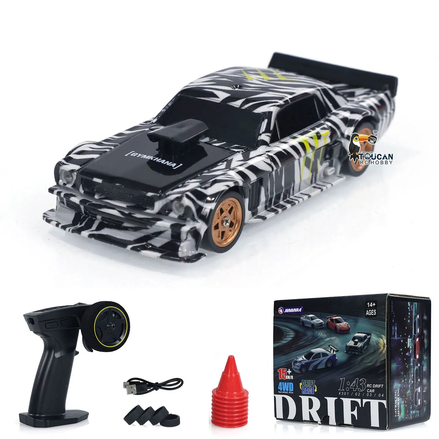 Gaver Udendørs legetøj 1/43 RC mini racerbiler 2,4 g Radio Control Drift Car 4WD højhastigheds motorkøretøjsmodel til drenge TH23884