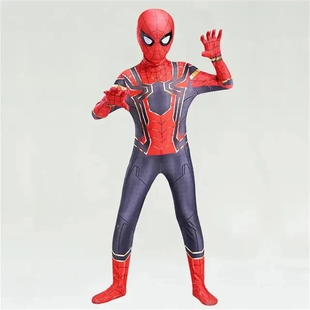 Child Adult Spider Man Hulk Iron Man Black Panther Batman Captain America Cosplay Costume Bodysuit Jumpsuit Halloween Costume