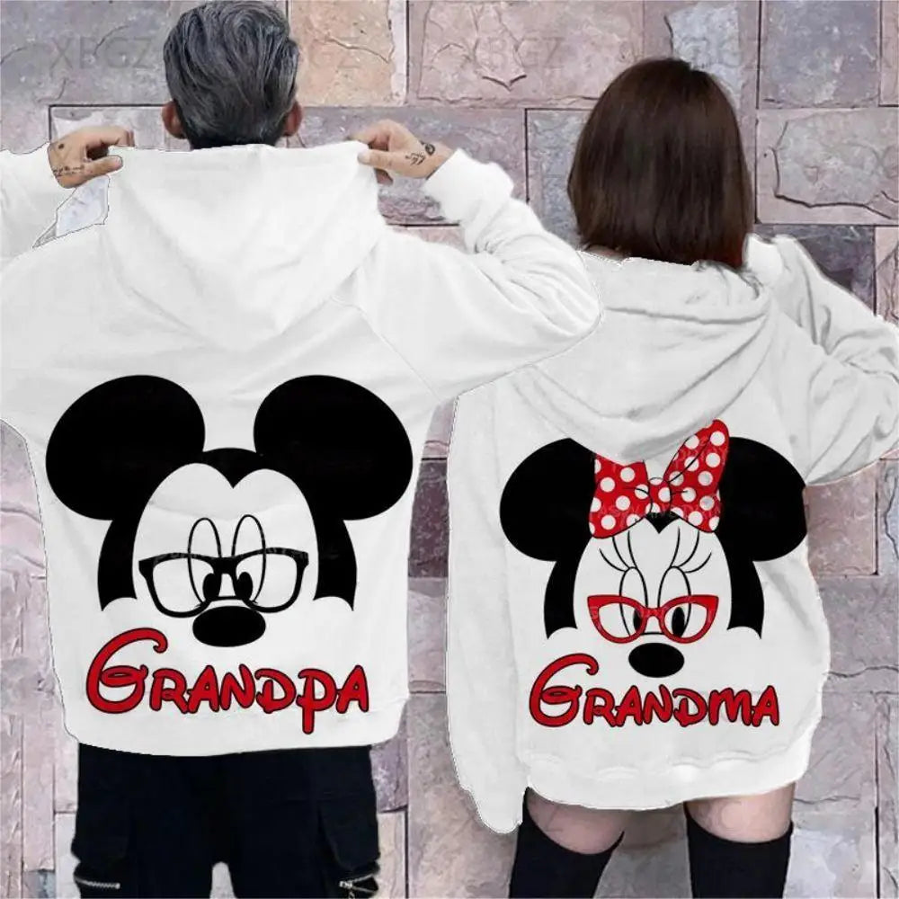 Couple Outfit Disney Hoodies Minnie Mouse Women's Casual Sweatshirt Couple Hoodie Men's Women Clothing Mickey Y2k Print Top