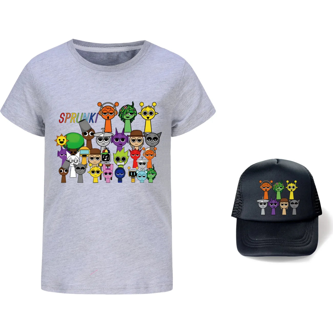 Hot Sprunki Clothes for Baby Girls Cartoon Game Incredibox T Shirts Kids Summer T-shirt Boys Short Sleeve Tops Children Clothing