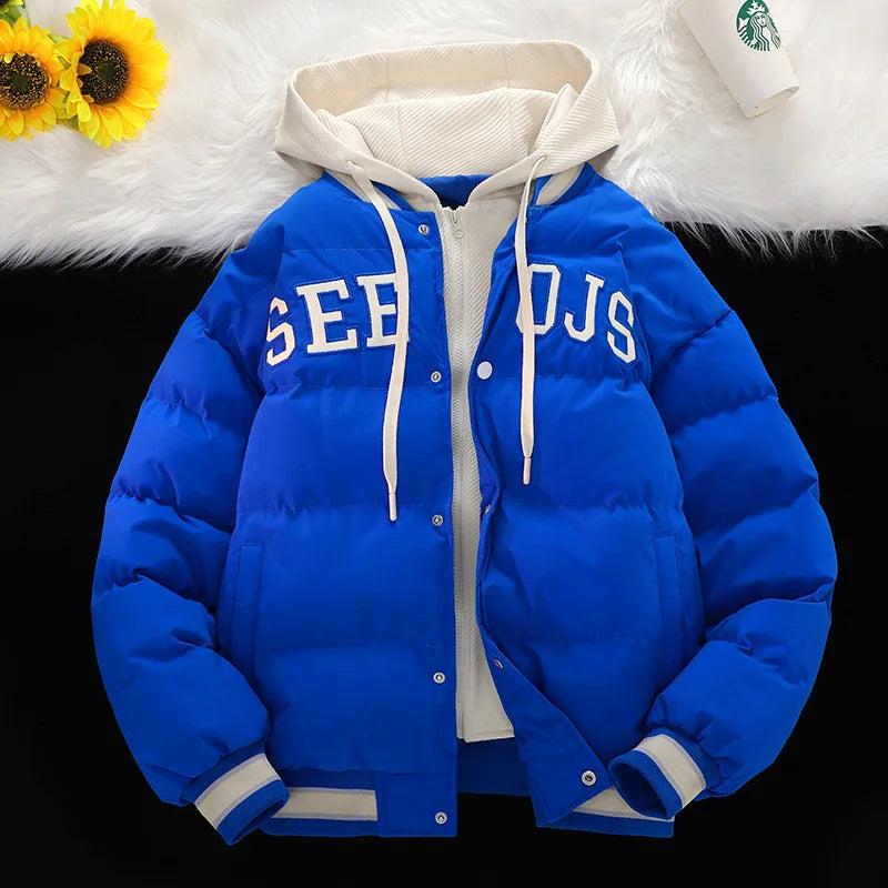 Baseball Uniform Cotton Parkas Hoodies Man Jackets Couple Keep Warm Winter Waterproof Coat Sports Women Outerwear Thick Clothing