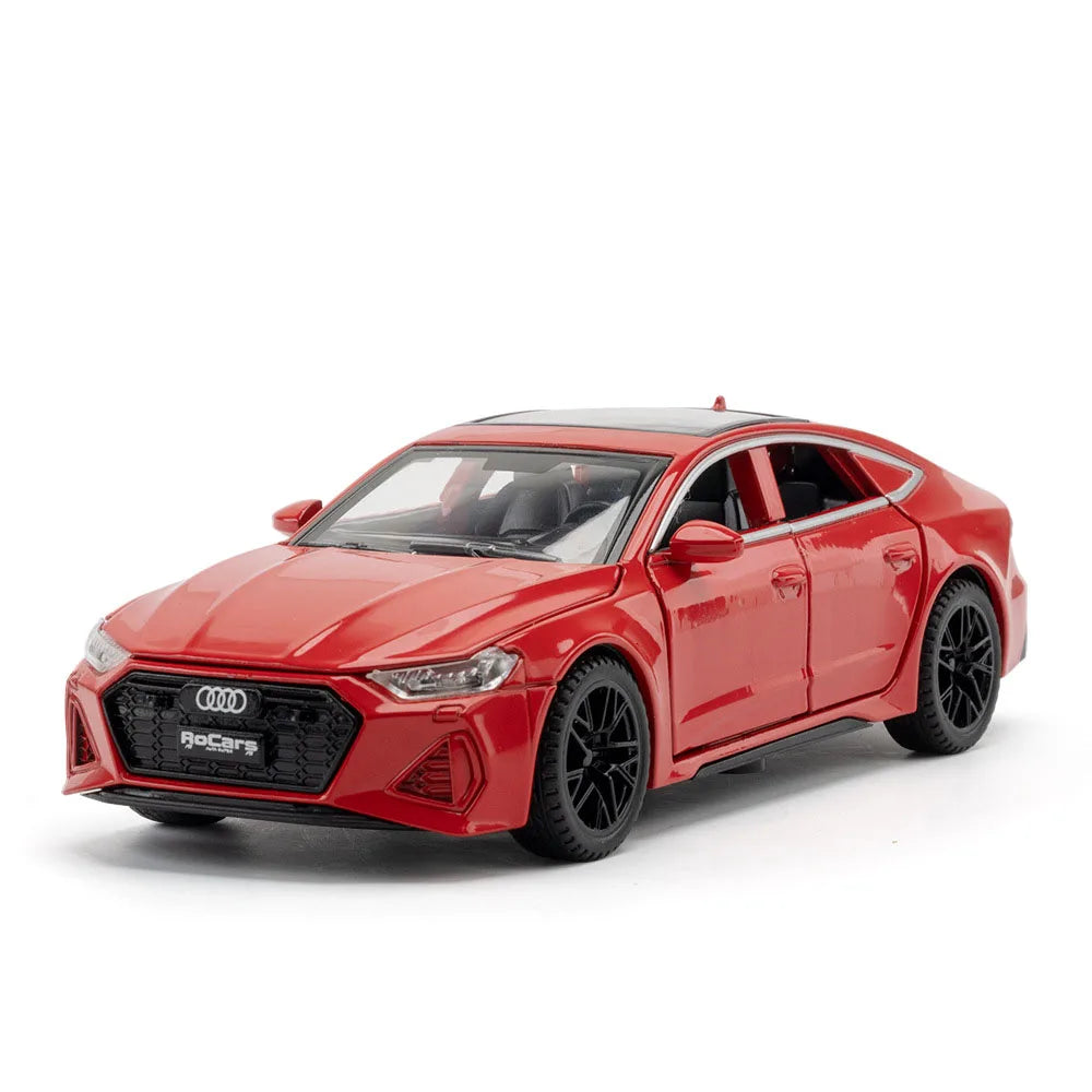 1:32 Audi RS7 Sportback Model Toy Cars Alloy Diecast 6 Doors Opened with Pull Back Rubber Tires Ornament Vehicle Toys Gifts