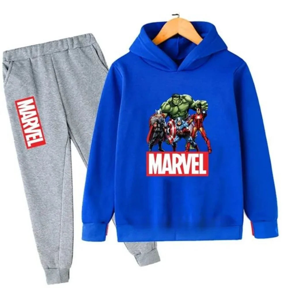 Kids Cartoon Green Giant Super Hero Superstar Boys Girls Spring/Autumn Clothing Children's Fashion Hoodie Pants Set 2-14 Years