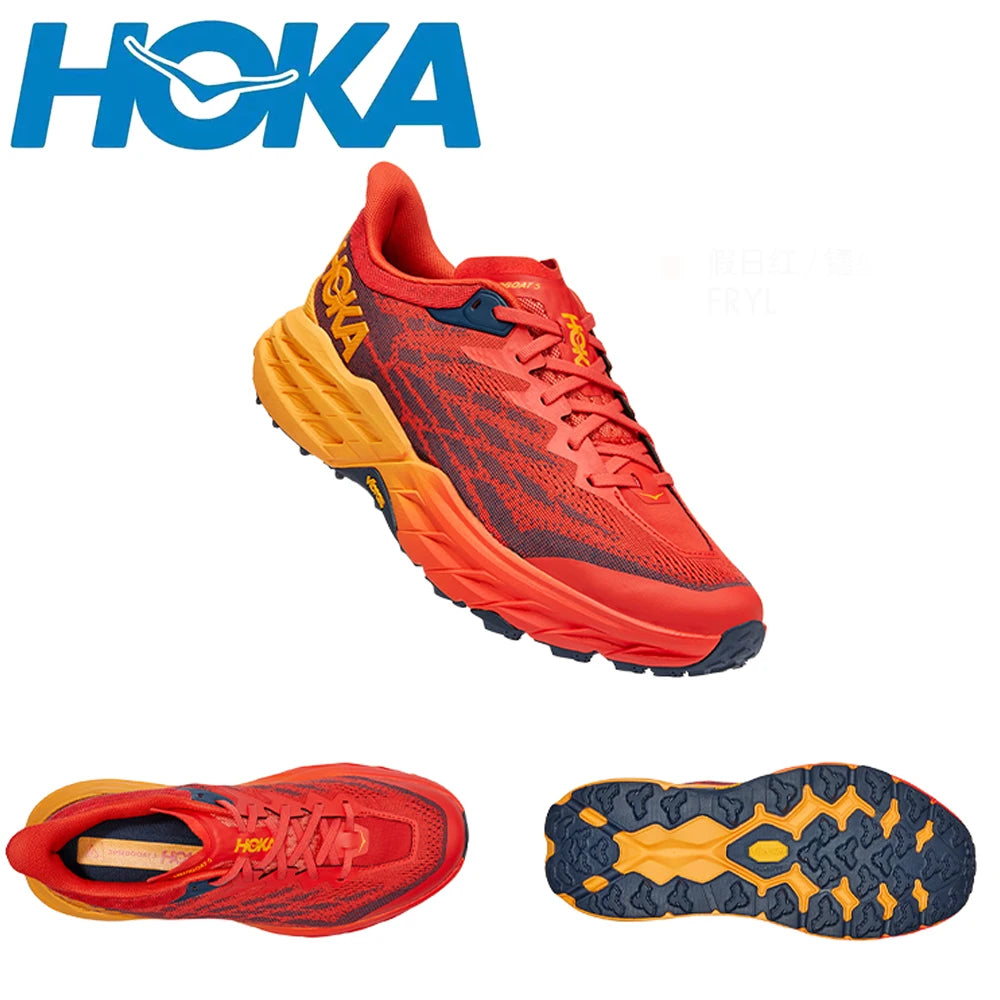 HOKA SPEEDGOAT 5 Trail Running Shoes Men Ultra-light Anti-skid Outdoor Off-road Trekking Shoes All Terrain Mountain Hiking Shoes