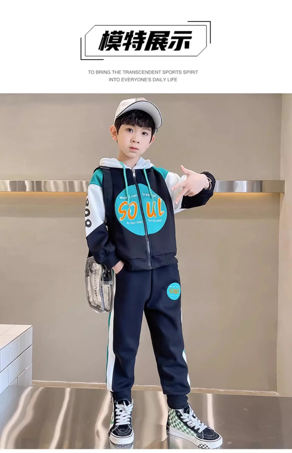 Autumn Children Boy Clothes Set Kid Letter Printed Zip Baseball Jacket Coat and Pants 2pcs Suit Teenage Long Sleeve Tracksuits