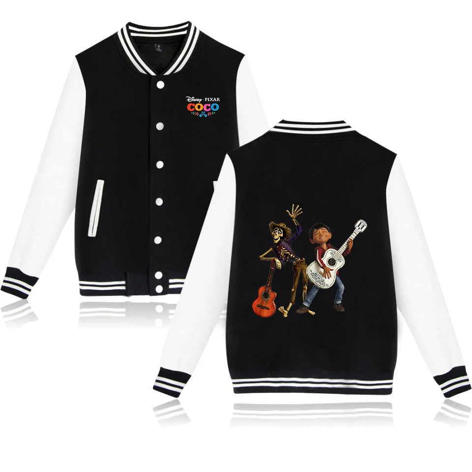 Coco Varsity Baseball Bomber Jacket Men Women Hip Hop Harajuku Jackets Kids Boys Girls Single Coats