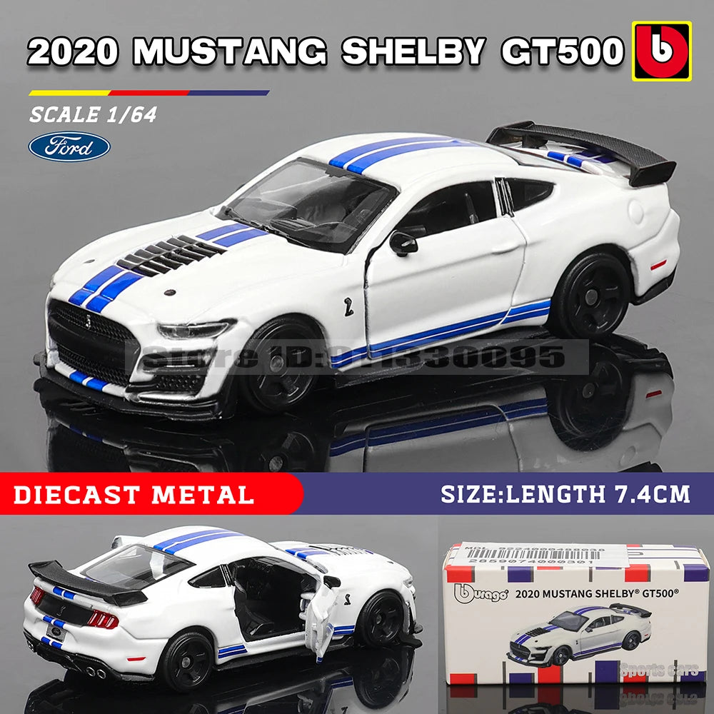 Bburago 1:64 Porsche 911 GT2 RS LAMBORGHINI sian fkp 37 Mustang GT500 Car Model Collection Kids Xmas Gift Toys for Boys Ferrari