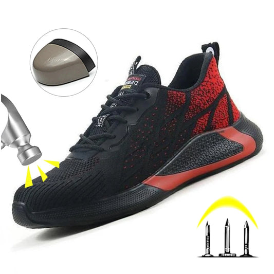 Lightweight Safety Shoes Men Work Safety Boots Anti-smash  Anti-stab Working Sneaker Breathable Security Boots Male Protective