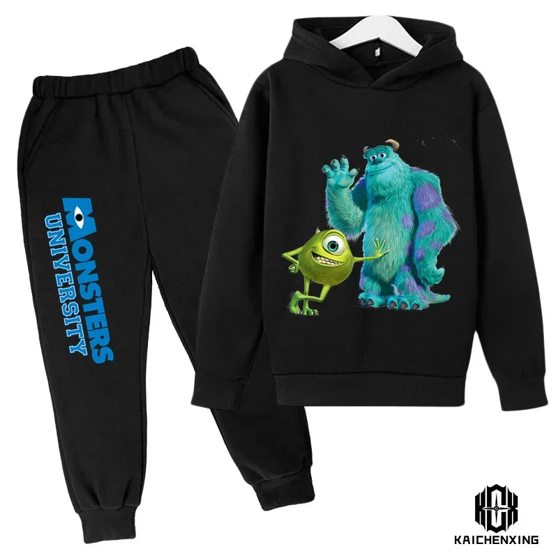 Girls Sweatshirt Pant Suit Coat Casual kids Boys Long Sleeve monsters inc. Clothes Kawaii Hoodies Children Pullover Sportswear