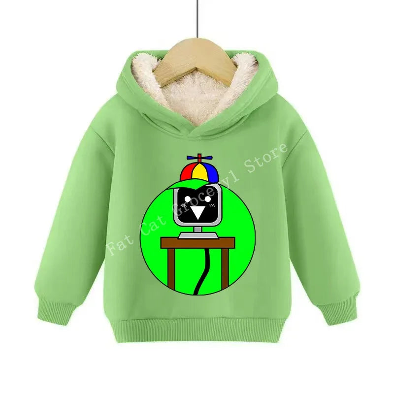 Sprunki Cute Hoodies Kids Incredibox Anime Action Figures Sweatshirt Boys Girl Winter Thickening Children Clothes Gift Hot Sales