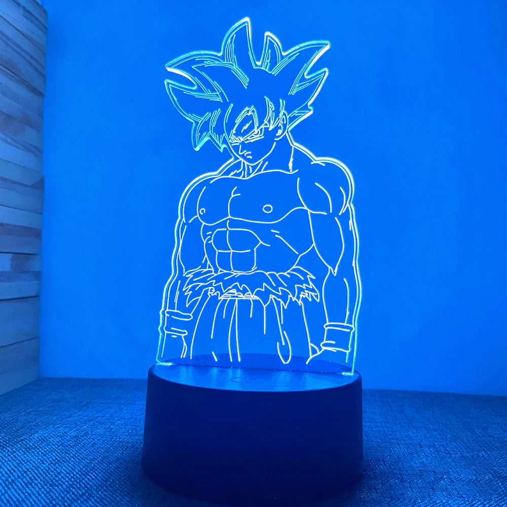 Anime Goku Vegeta Dragon Ball Z Super Saiyan 7/16 color remote control 3D Lamp LED Night Light Goku Jiren Broly Table Lamp Gift