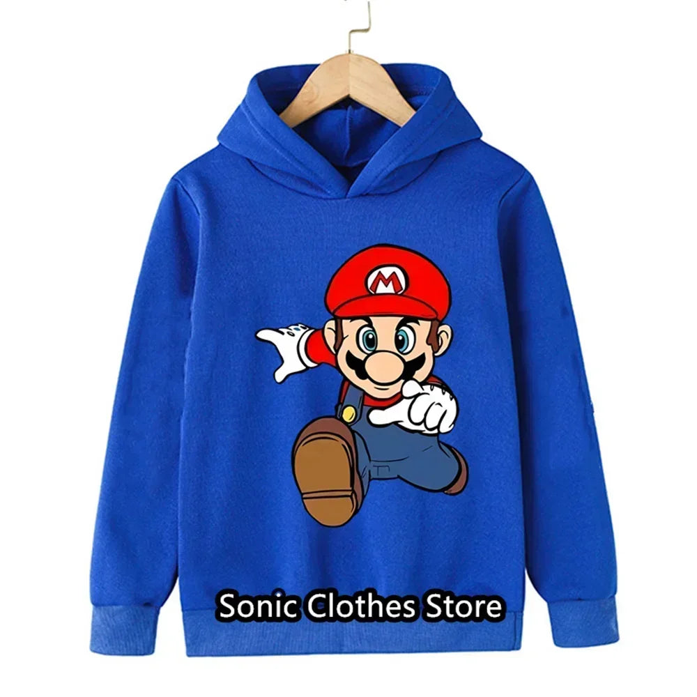 Children Super Sonic Hoodie Kids Sweashirt Boys Long Sleeve Game Clothes Harajuku Baby Cartoon Spring Autumn Narutoes Tops