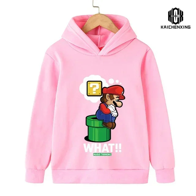 2024 New Game Super Mario Bros. Top Fashion Children's Sweatshirt Casual Cute Children's Hoodie Boy Girl Top Spring and Autumn