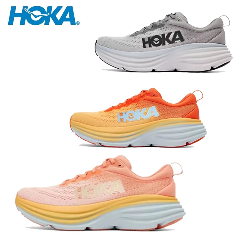 HOKA Bondi 8 Clifton 8 Outdoor Sport Running Shoes Breathable Anti Slip Cushioning Road Runs Shoes Men Sport Shoes Sneaker Women