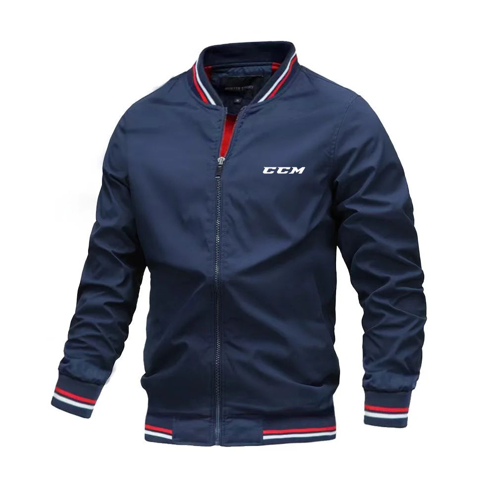 New European and American casual jacket, trendy men's autumn and winter jacket, fashionable men's top, thin design