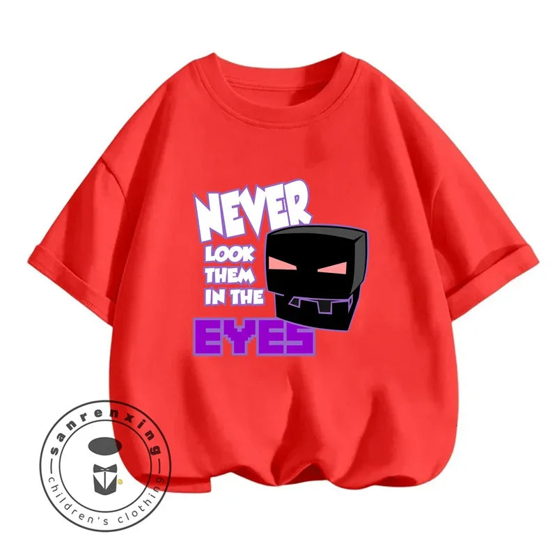 Minecraft New Summer Kids Clothes For Children Kawaii Cartoon Printed Baby Tops Cute Boys Girls Short Sleeves T-shirts