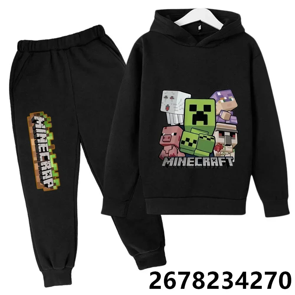 3 To 12 Years Old My Wonderful World Printed Hoodie + Sweatpants Birthday Kids Autumn Kids Anime Hoodie Boys Girls Clothing From