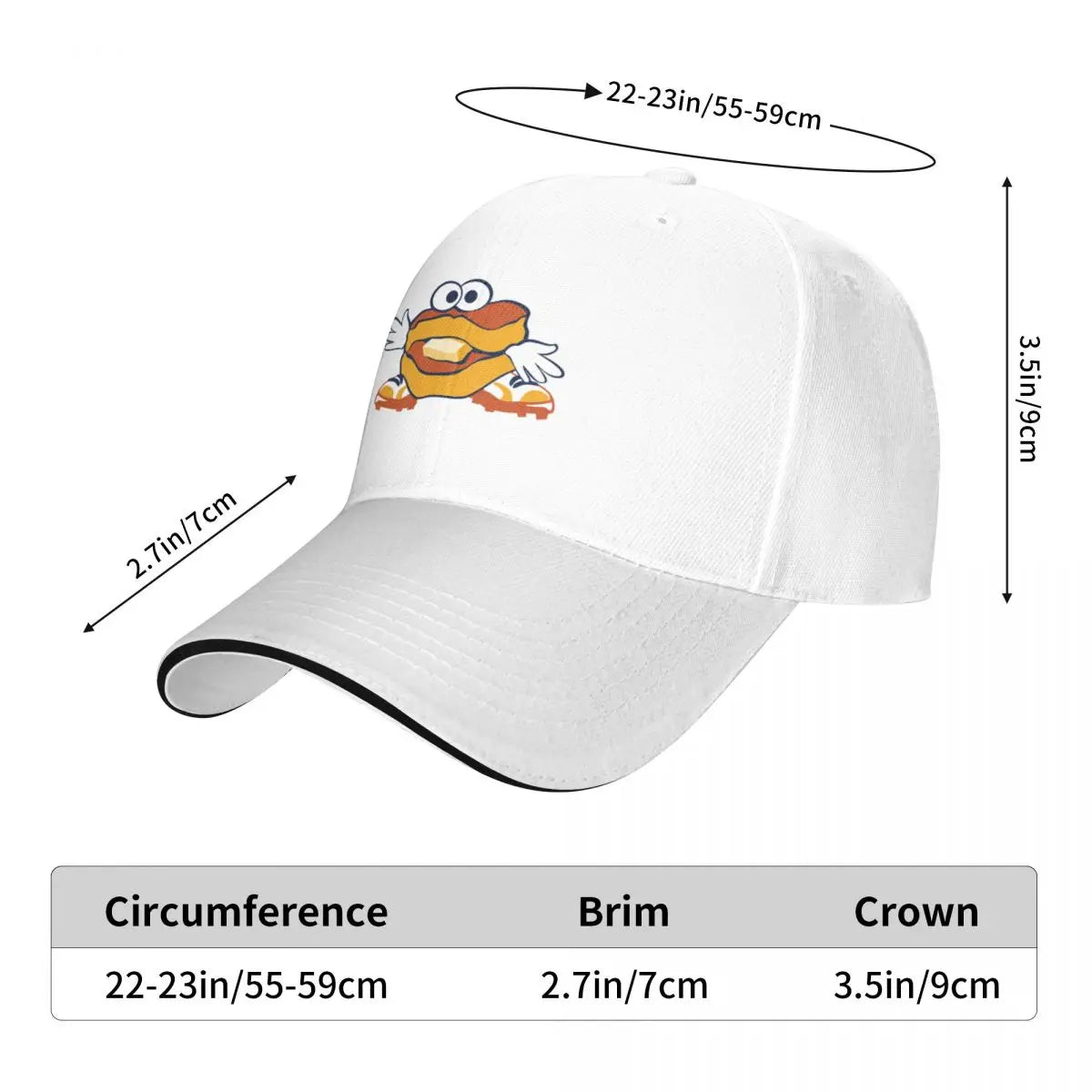 Biscuits-jersey Baseball Cap Hat Beach Snap Back Hat Girl Men's