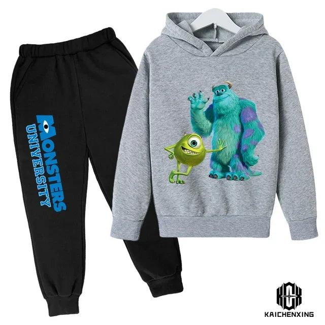 Girls Sweatshirt Pant Suit Coat Casual kids Boys Long Sleeve monsters inc. Clothes Kawaii Hoodies Children Pullover Sportswear