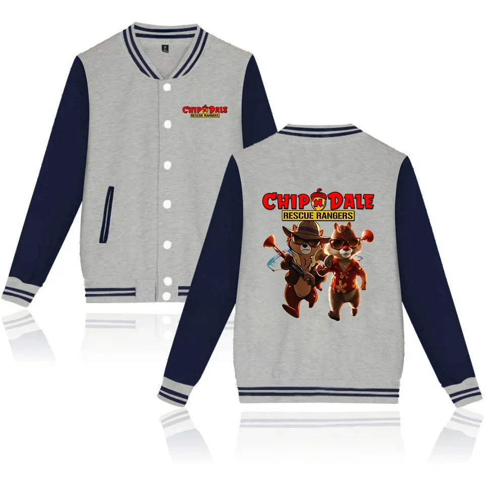 Chip N Dale varsity baseball bomber jacket men women hip hop Harajuku jackets kids Boys Girls single coats