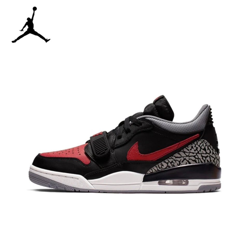 Original Air Jordan Legacy 312 Low 'Bulls' For Men's Red Black White Retro Casual Classic Street Basketball Shoes  CD7069-160