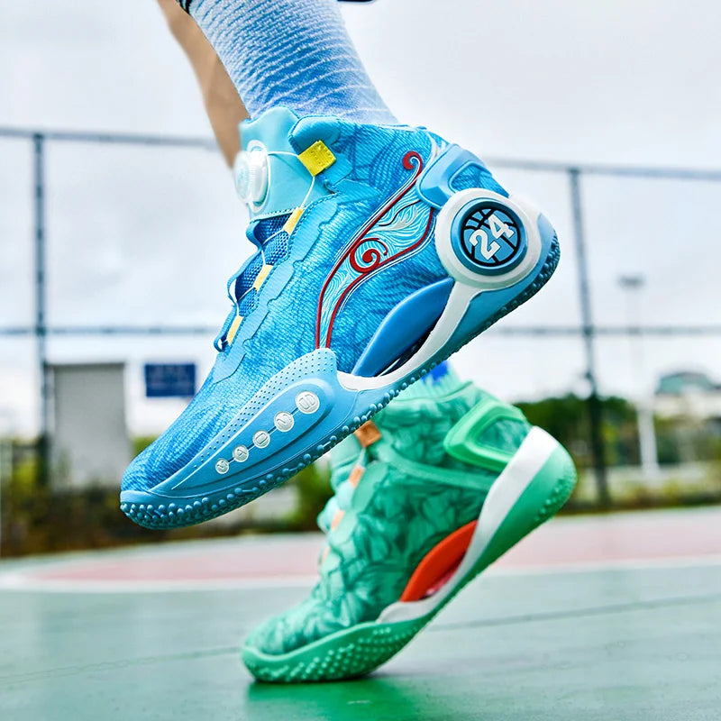 Trend Golden Basketball Shoes High Quality Non-slip Trainers for kids