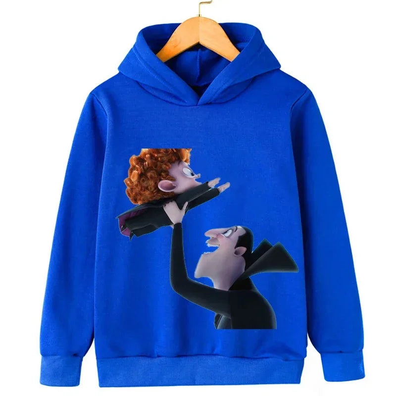 Printed Fashion Children Hoodies Tops Loose Long Sleeve Sweatshirts Kids  Cartoon  Aily  Comfortable  Coat Autumn Winter Clothes