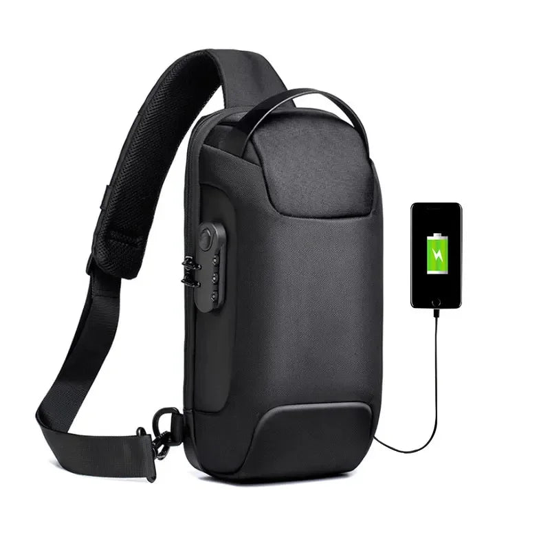 New Multifunction Anti Theft Lock Crossbody for Men Short Trip Shoulder Messenger