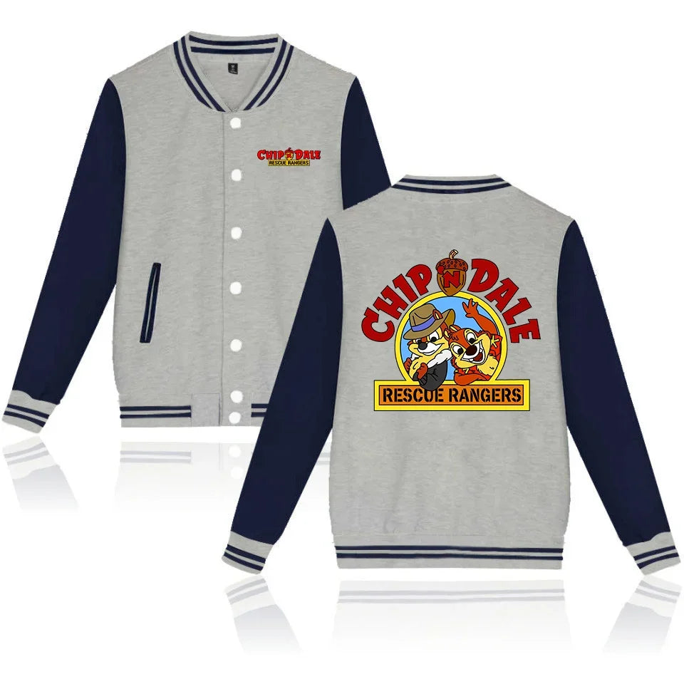 Chip N Dale varsity baseball bomber jacket men women hip hop Harajuku jackets kids Boys Girls single coats