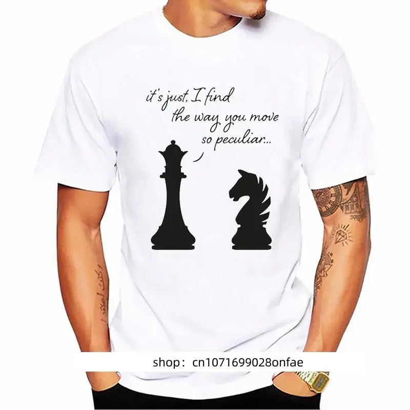 If You Lose The Queen You Might As Well Lose The Game Chess Print Funny T Shirts Men Summer Top White T-Shirt Graphic T Shirts