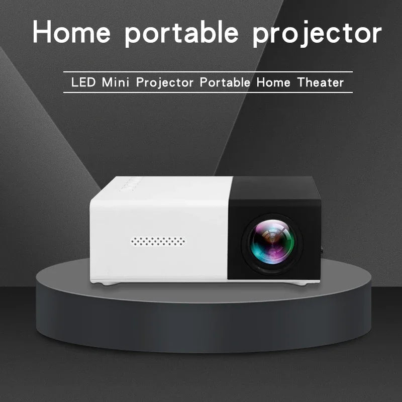 YG300 Home HD mini projector with USB and SD memory home theater enhances your movie, TV and game experience for outdoor camping