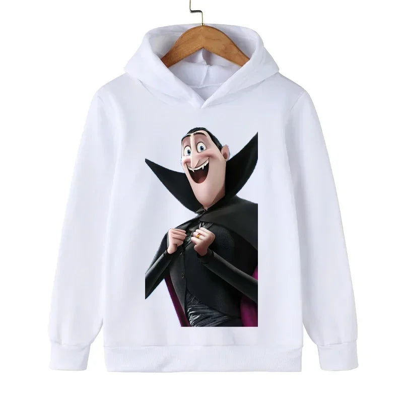 Hotel Transylvania New Cartoon 2-14 Years Old Kids Boys Hoodies Sweatshirts for Autumn Coats Teenager Boy Clothes Kid Girls Tops