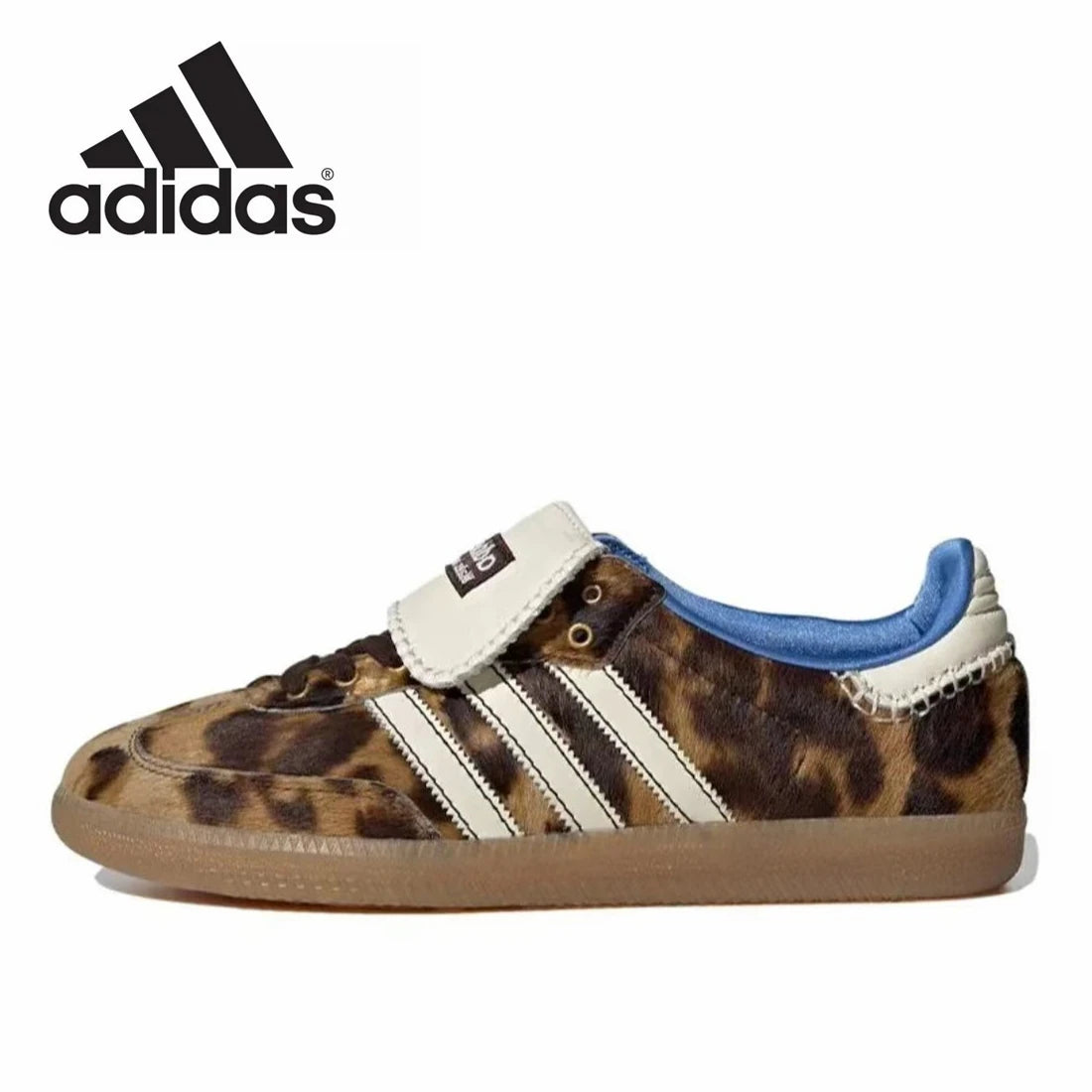 Adidas - German Samba Pony Welsh Bonner Leopard Pattern Training Shoes, Retro Multi functional Sports and Casual Gazelle Shoes