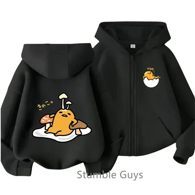 2025 New Kero Kero Keroppi Zipper Hoodie Kids Clothes Boys Fashion Girls Sweater Casual Long Sleeve Anime Sonic Trucksuit