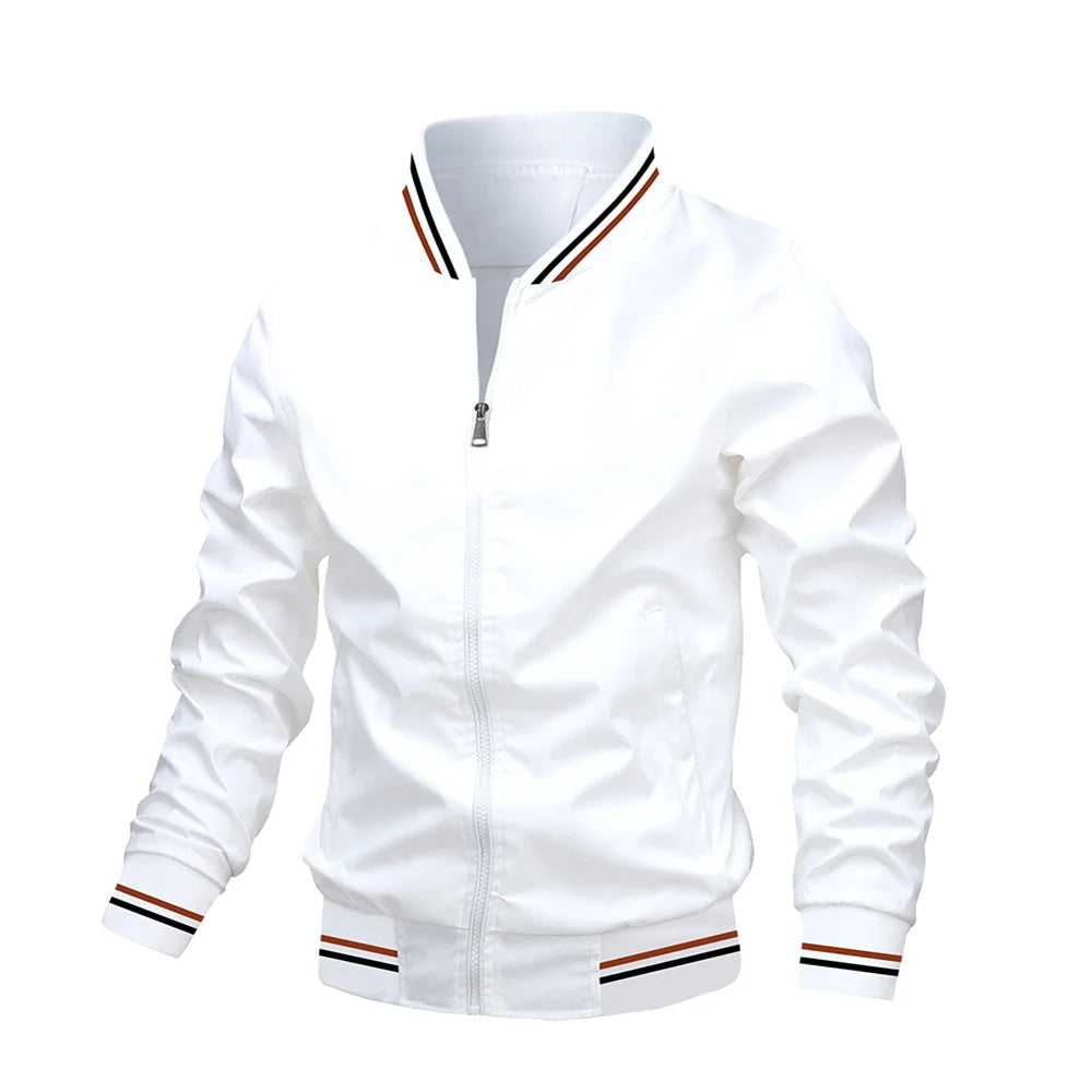 New European and American casual jacket, trendy men's autumn and winter jacket, fashionable men's top, thin design