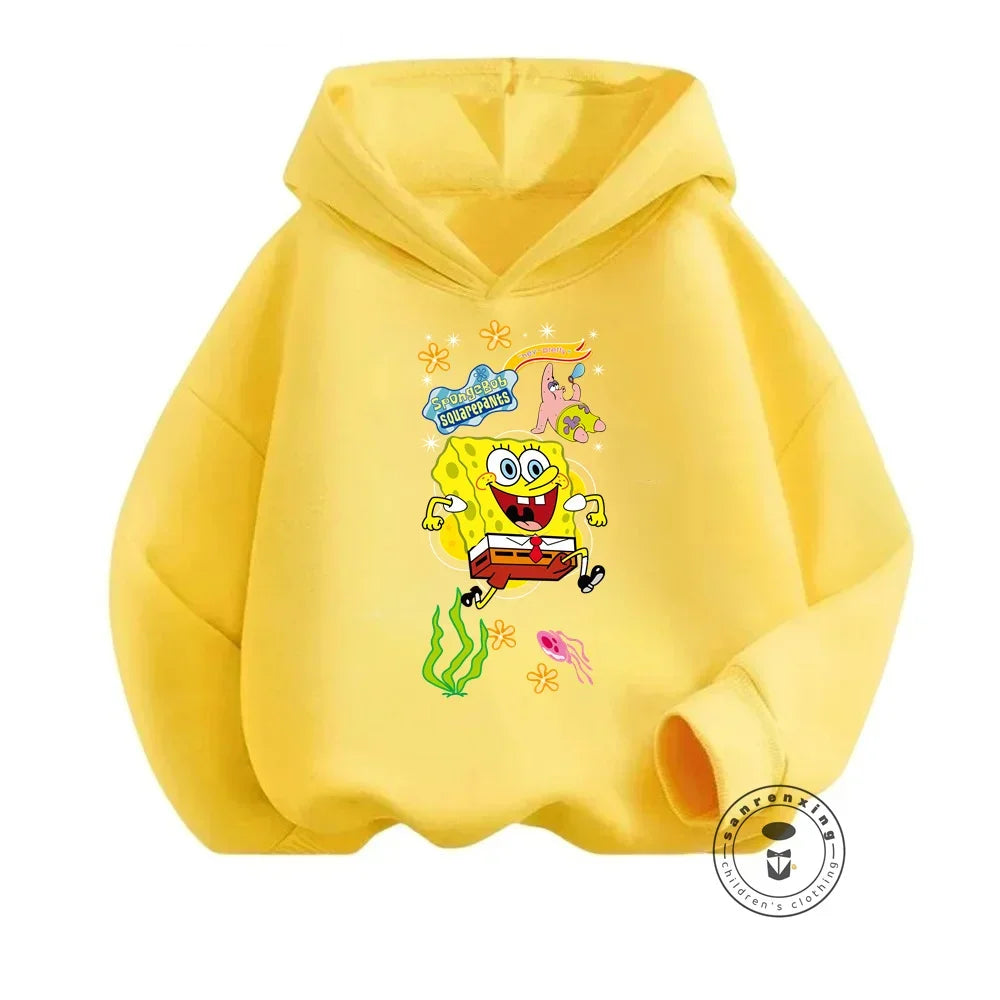 SpongeBob Kawaii Hoodie Keep Your Little Ones Warm This Winter Anime-Inspired Styles in 7 Different Colors and Soft Long Sleeves