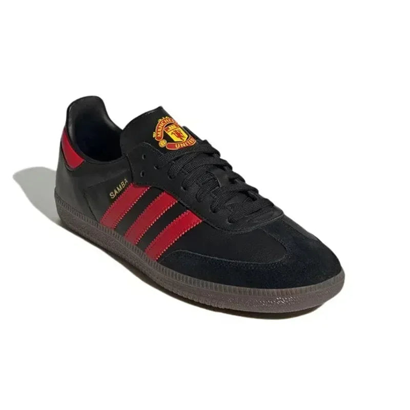 Adidas-Original Samba Team Low Skateboard Chaussures pour Homme et Femme, Unisexe, Noir, Rouge