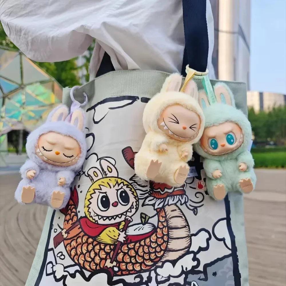 Macaron 2nd The Monsters Labubu Sitting Party Vinyl Plush Blind Box Decorative Surprise Box Doll Collection Gift