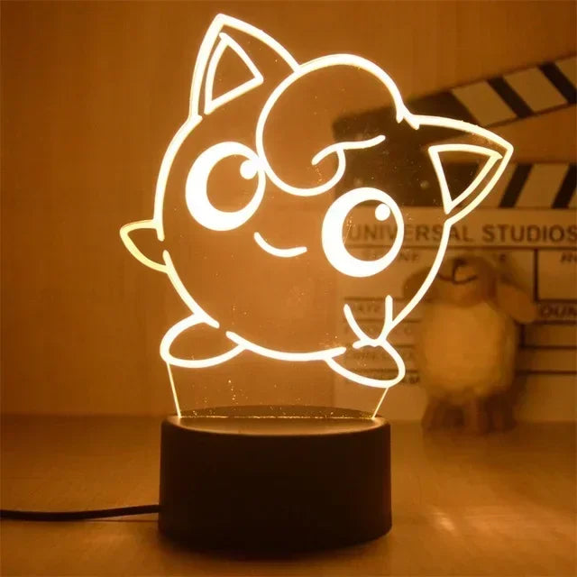 New Anime Pokemon Led 3D Night Light Kids Toy Anime Figures Cute Pikachu Bedside Lamp for Children Bedroom Decor Birthday Gift