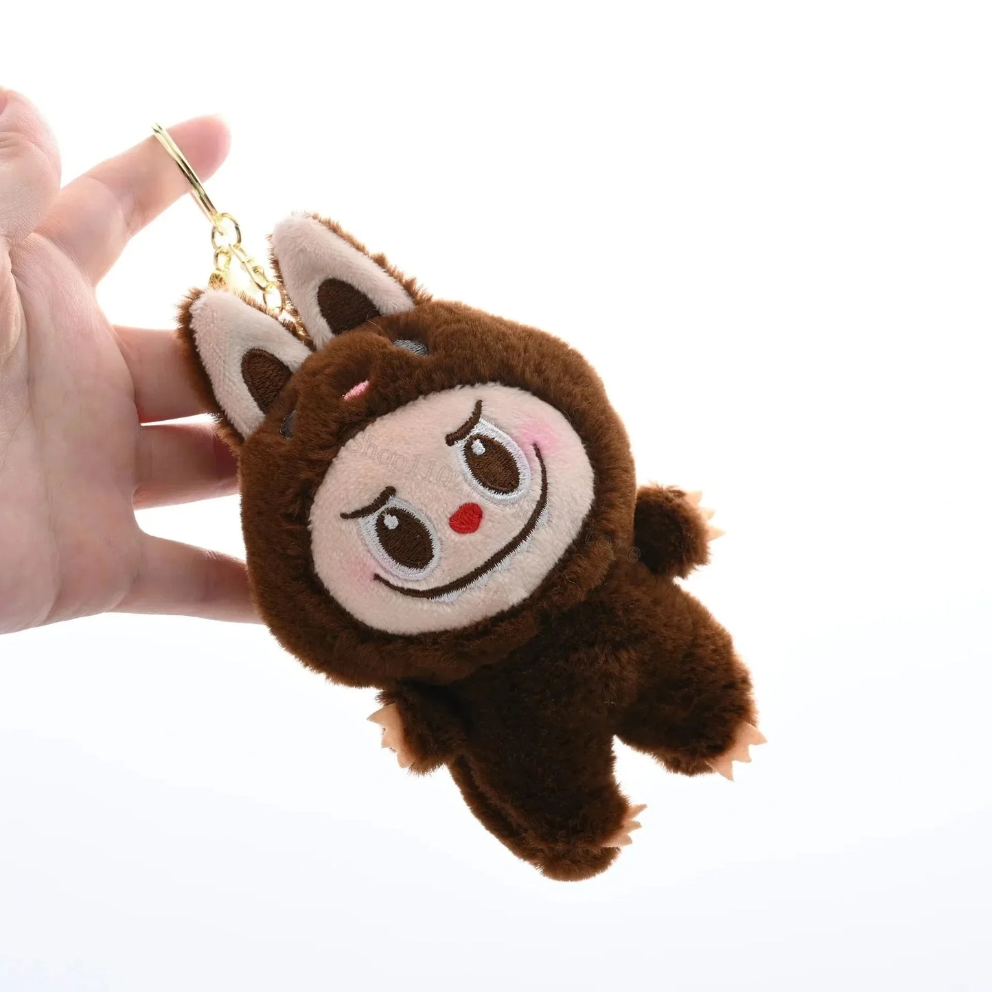 Kawaii Labubu The Monsters Plush Keychains Stuffed Animals Keyrings Girls Backpack Bags Pendants Doll Charms Accessories Gifts