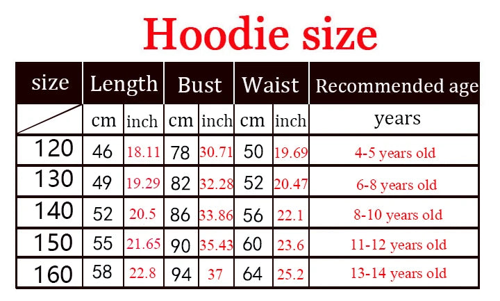 Cartoon Sprunki printed children's clothing kids hoodie red sports sweater casual tops for girls