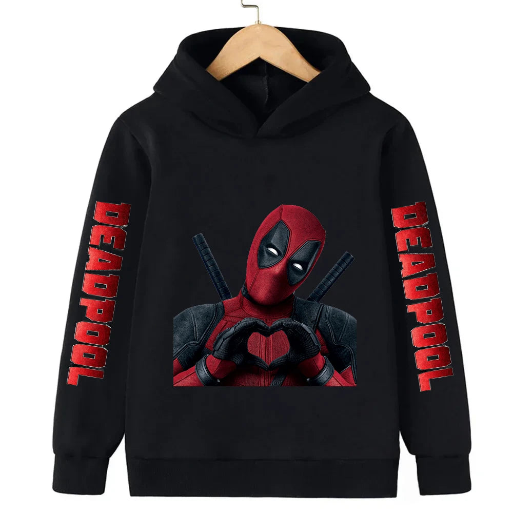 Marvel Deadpool Children Hoodies Girl Boy Kid Pullover Autumn Winter Baby Clothing Cartoons Casual Fashion Kid Tops Sweatshirts