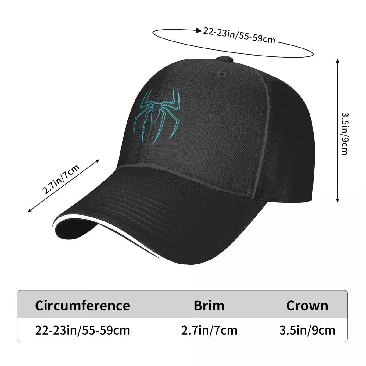 Special Blue Spider Adjustable Baseball Cap For Men Outdoor Snapback Caps Mens Hot Sale Dad Hats